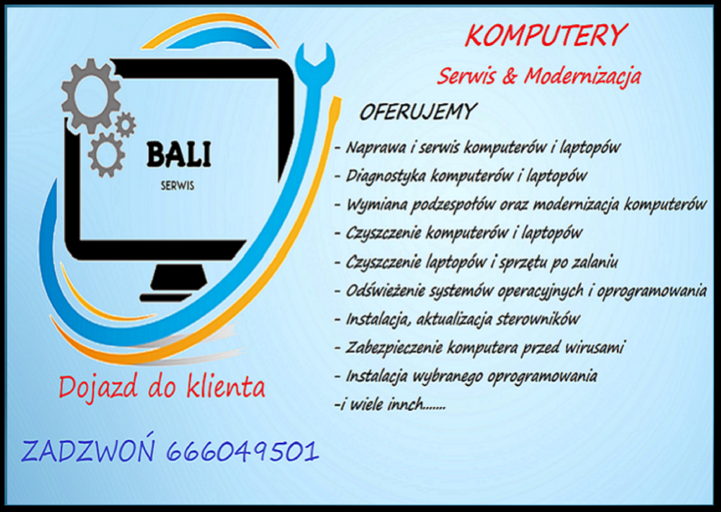ulotka serwis komputerów